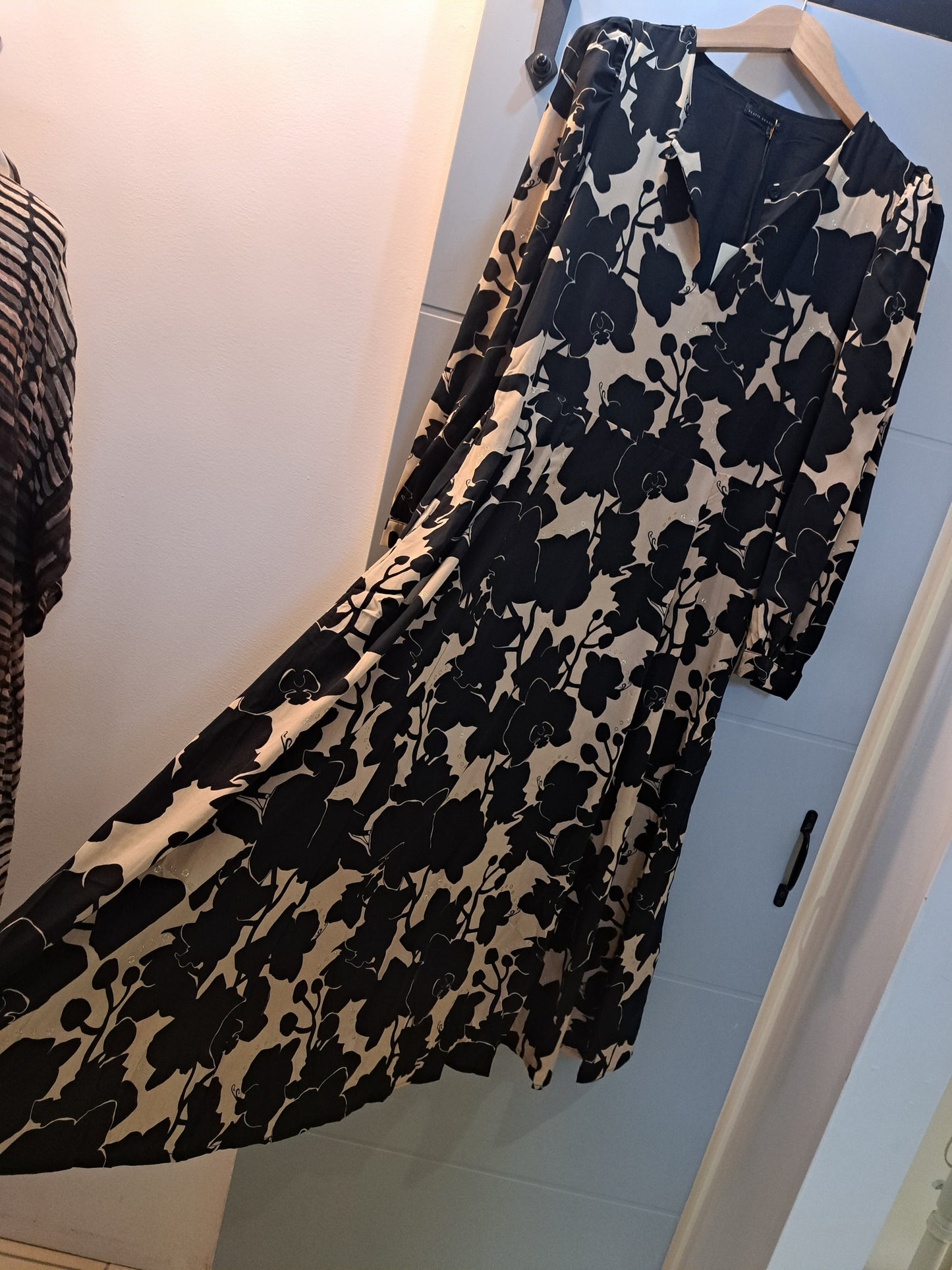 black cream midi dress - Maya Maya Ltd