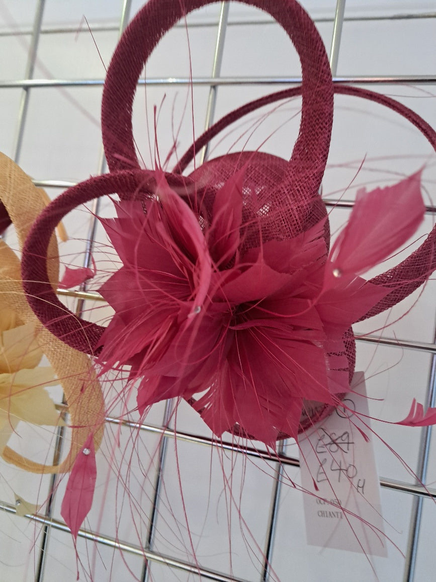 Feather flower fascinator - Maya Maya Ltd