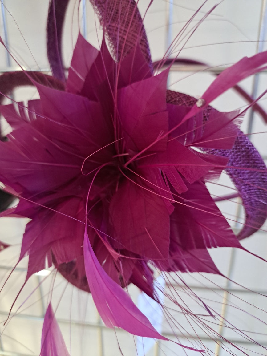 Feather flower fascinator - Maya Maya Ltd