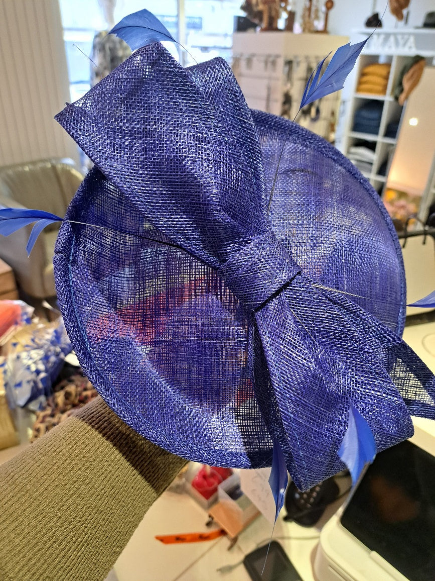 Mid size cobalt fascinator - Maya Maya Ltd