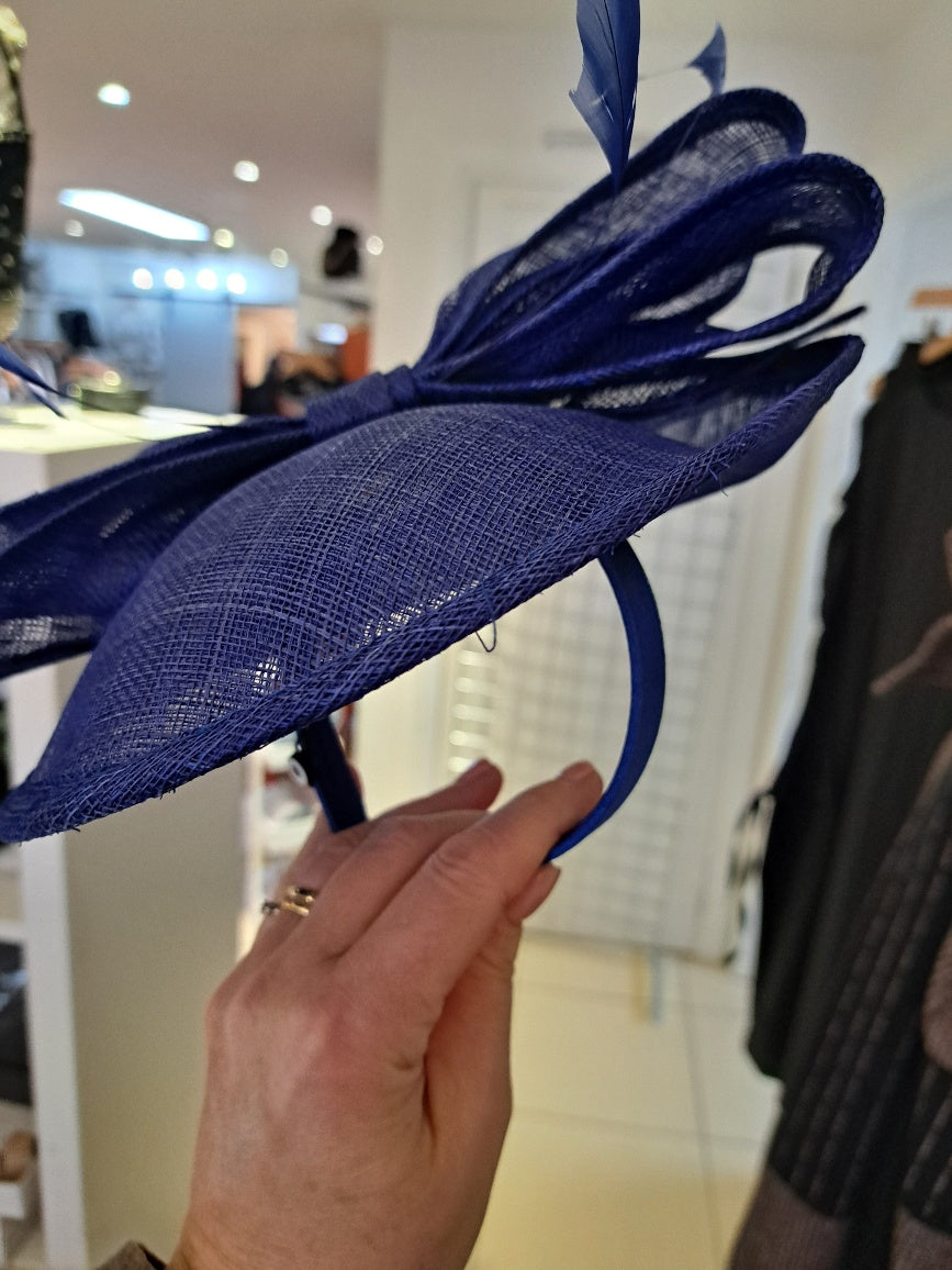 Mid size cobalt fascinator - Maya Maya Ltd