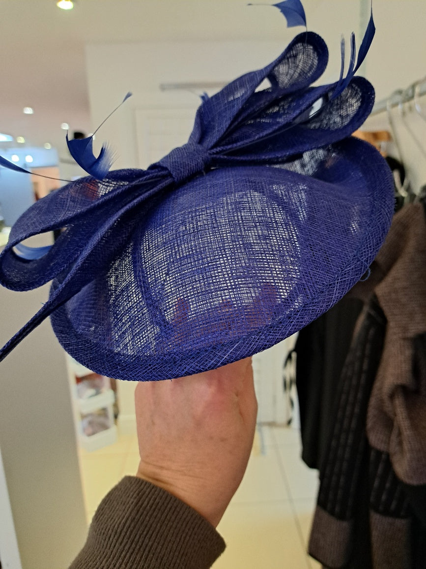 Mid size cobalt fascinator - Maya Maya Ltd