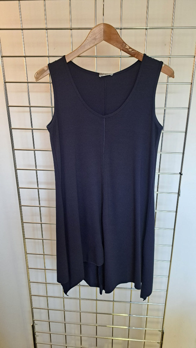 Naya french blue long vest - Maya Maya Ltd
