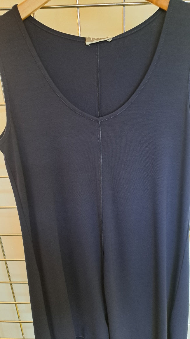 Naya french blue long vest - Maya Maya Ltd