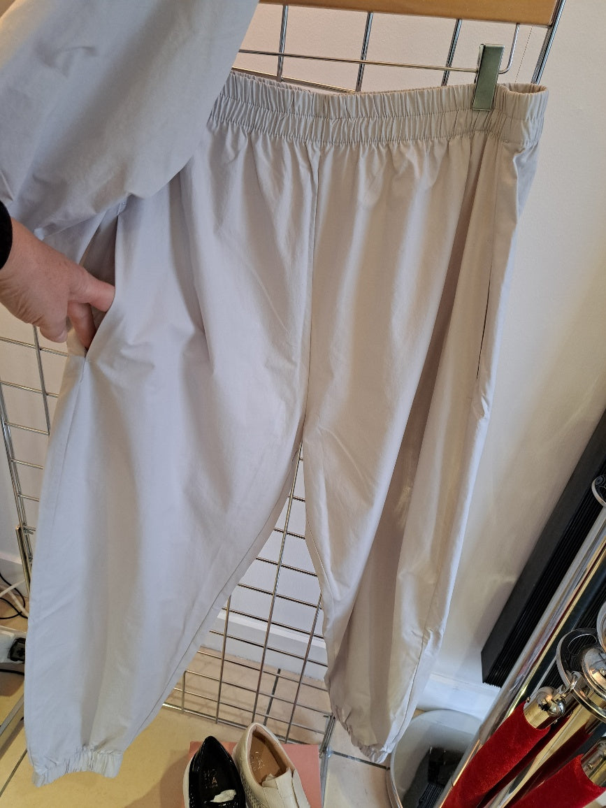 ice grey cotton trousers - Maya Maya Ltd