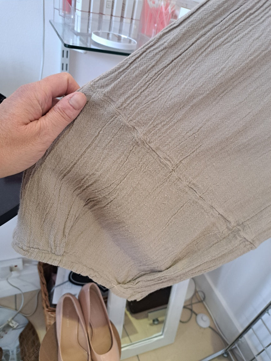 Cotton crinkle trousers - Maya Maya Ltd