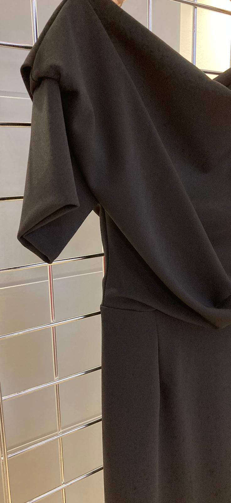 Atom label black crepe dress - Maya Maya Ltd