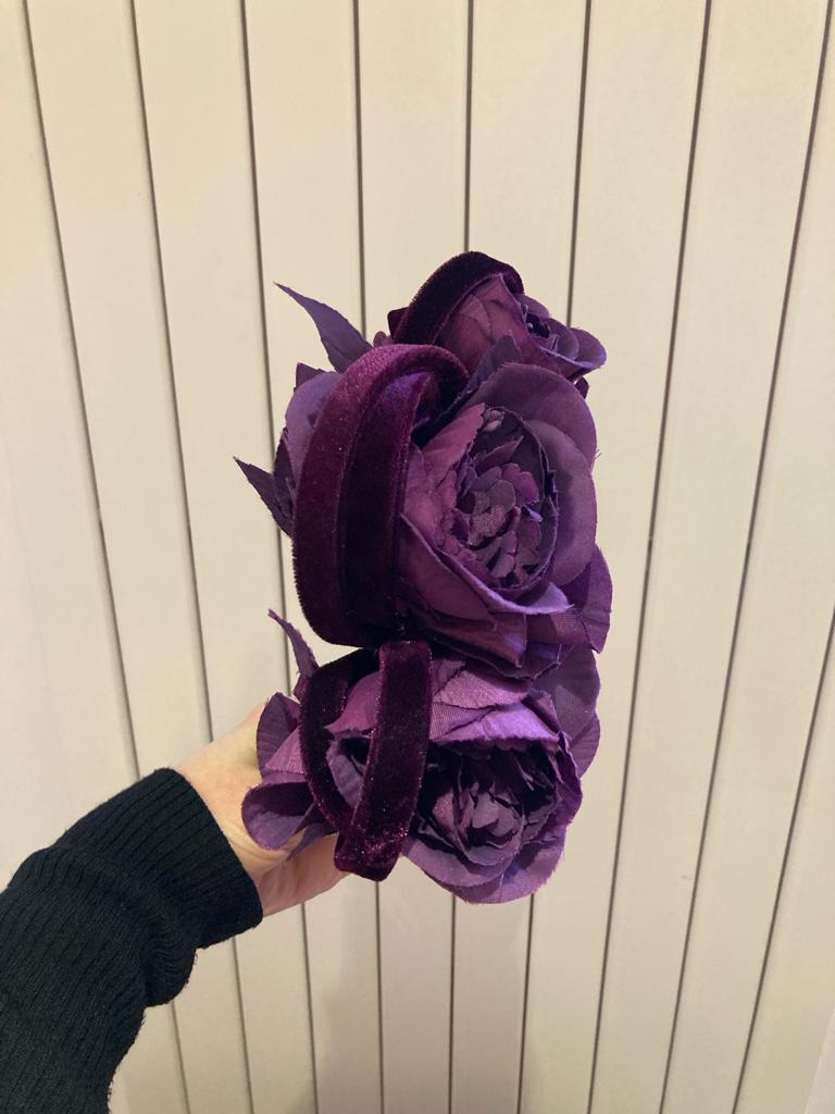 purple velvet headband - Maya Maya Ltd