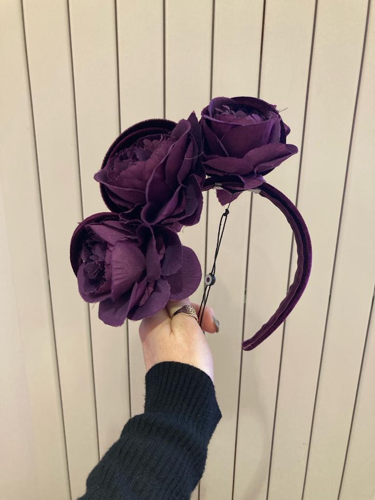 purple velvet headband - Maya Maya Ltd