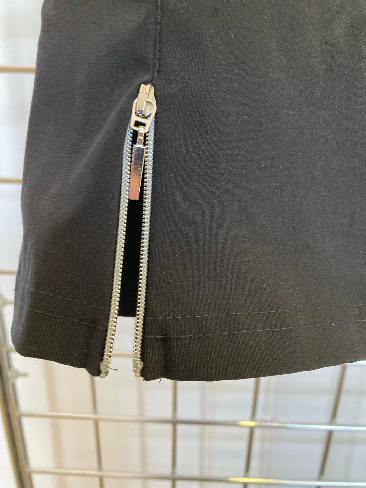 Black stretch zip pants - Maya Maya Ltd