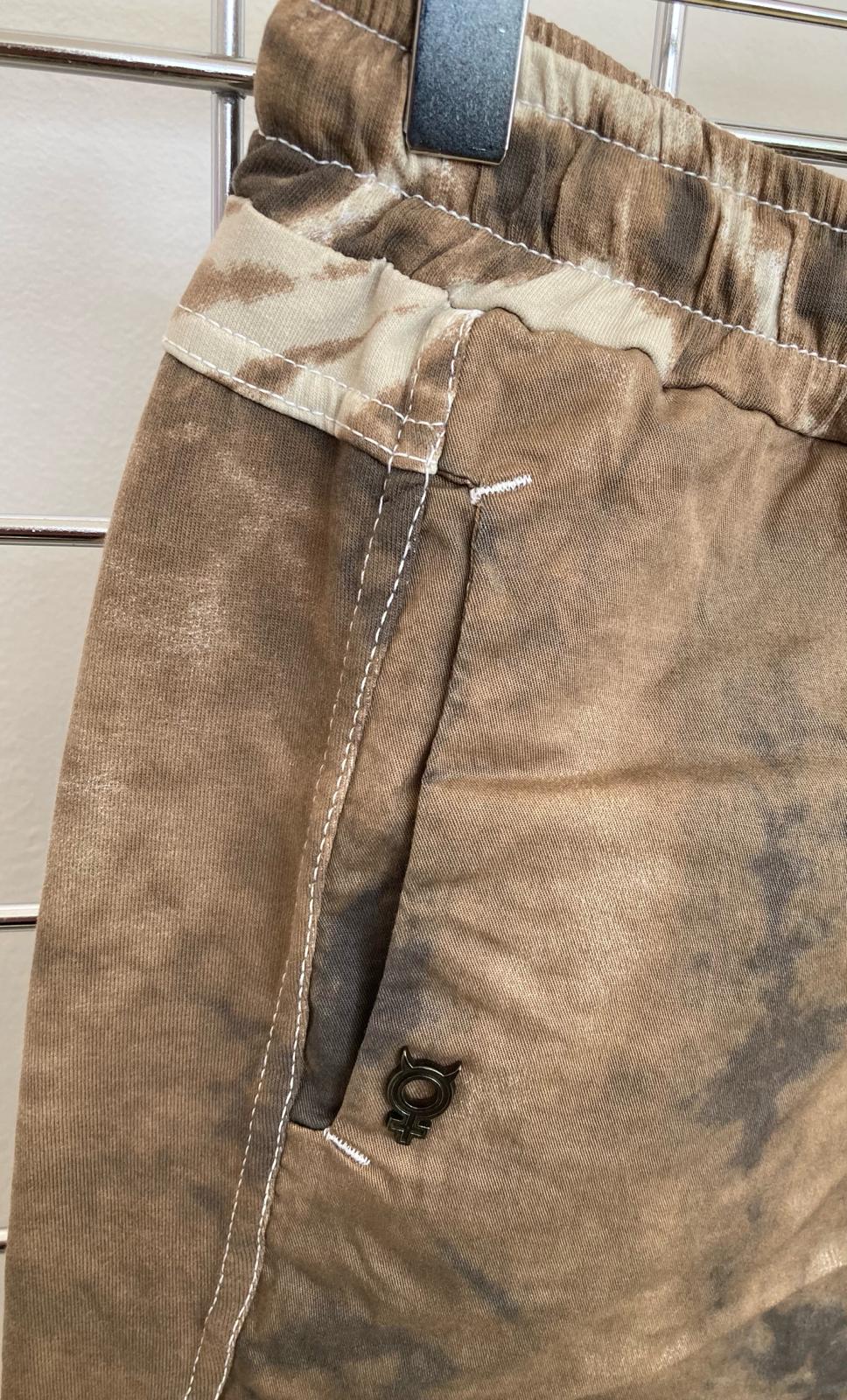 Khaki brown YOU shorts - Maya Maya Ltd