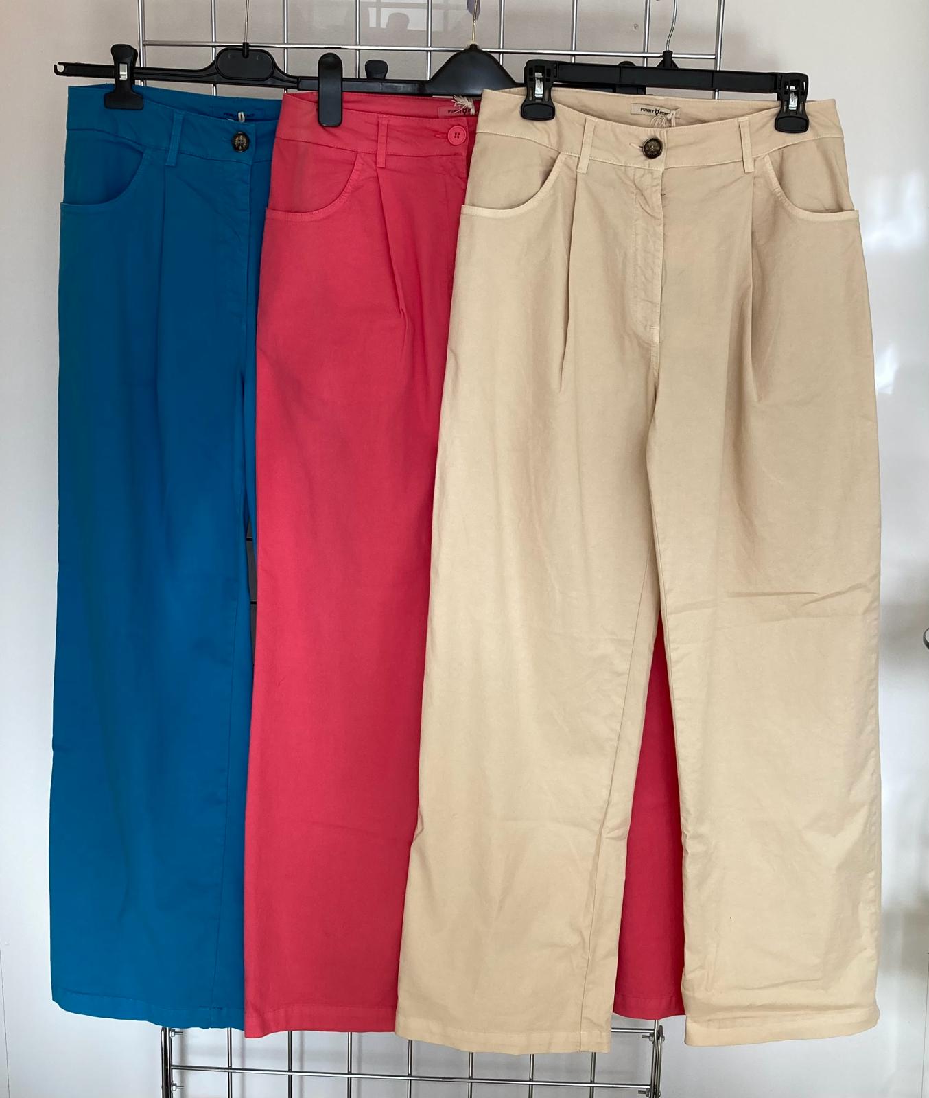Funky Staff wide leg cotton trousers - Maya Maya Ltd