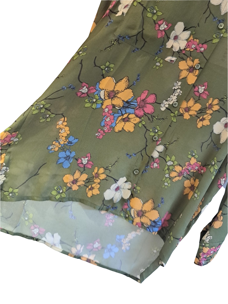 Funky staff silk mix blouse