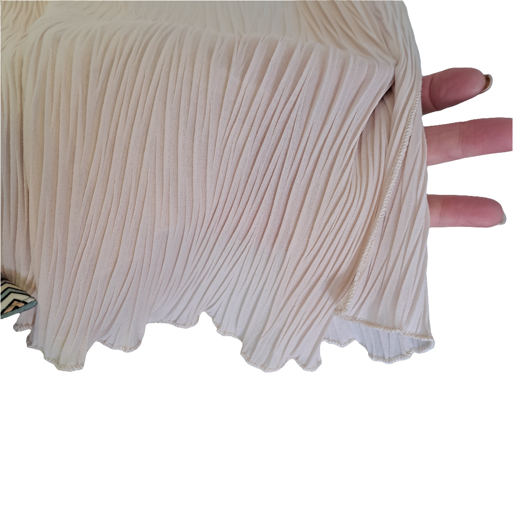 Long chiffon jacket CREAM