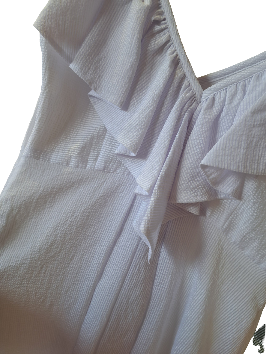V front back ice blue dress