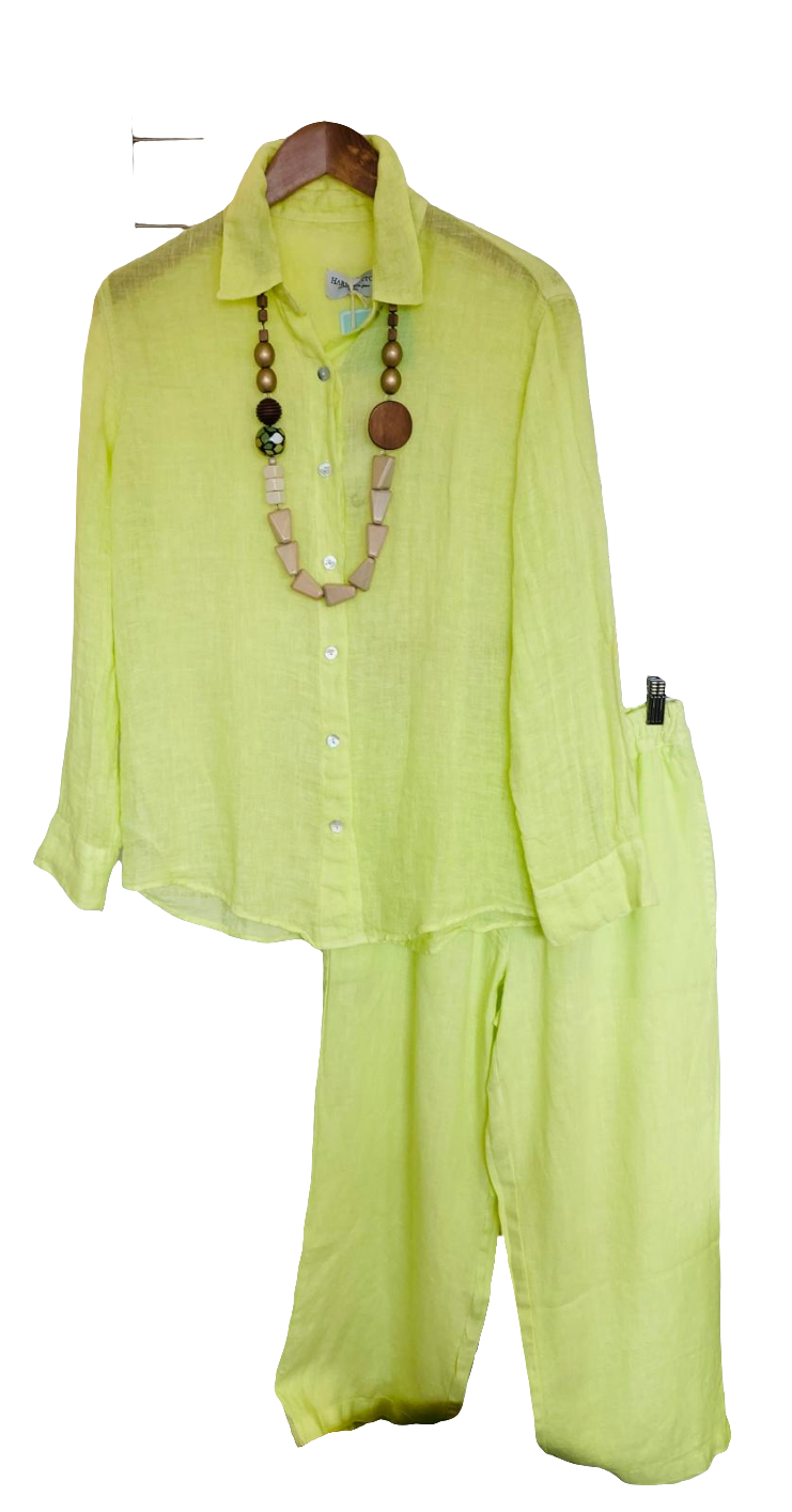 Lime linen shirt