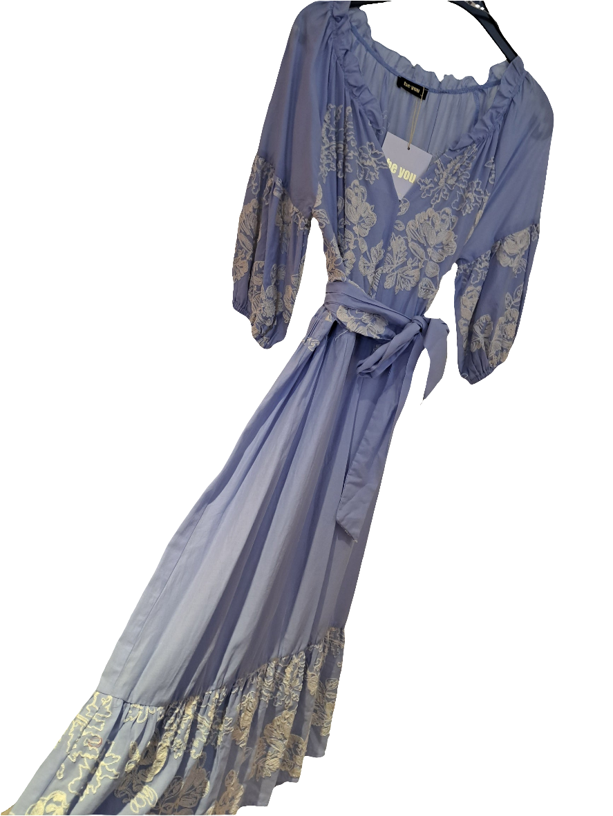 Cornflower blue cotton sun dress