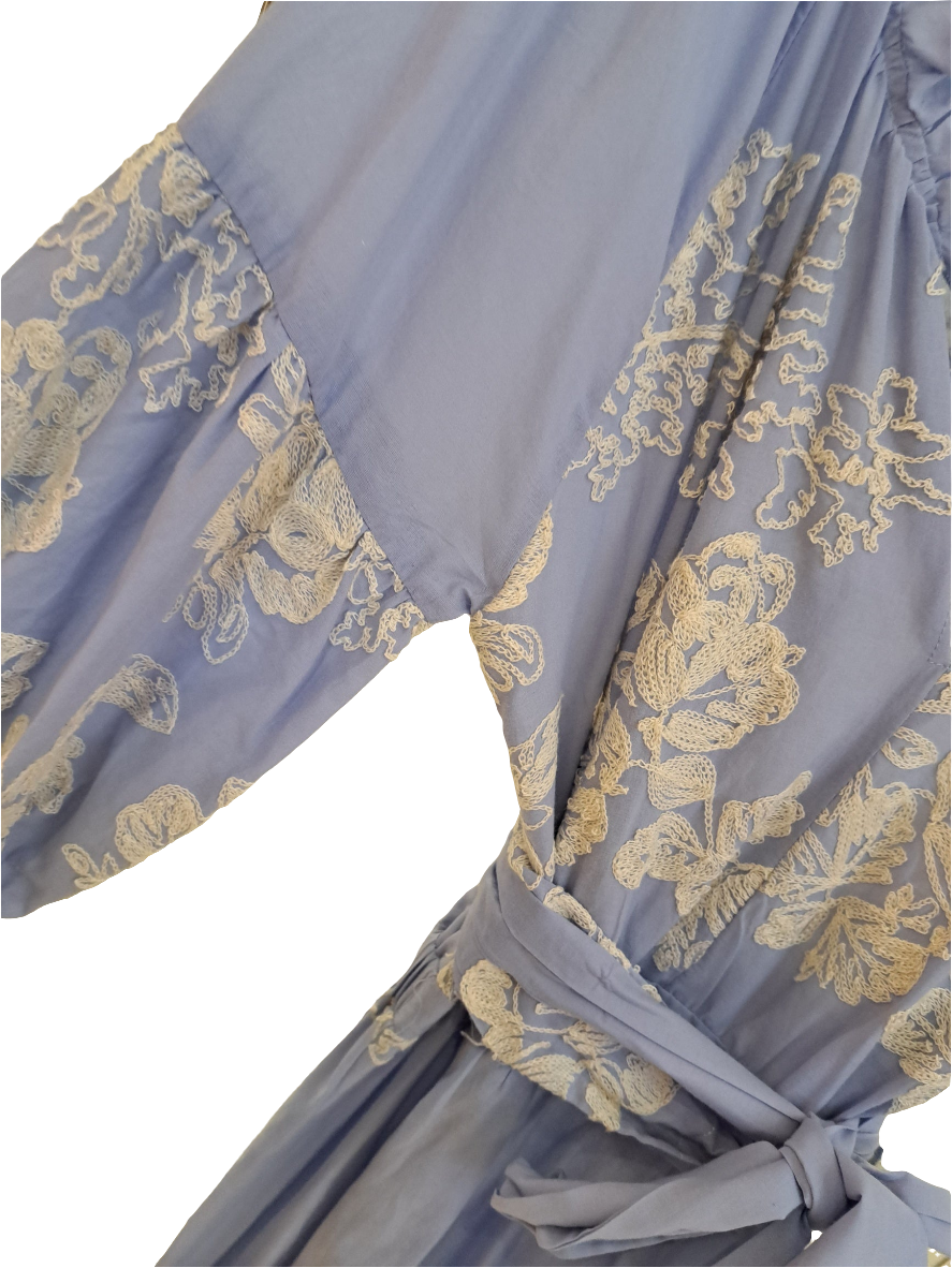 Cornflower blue cotton sun dress