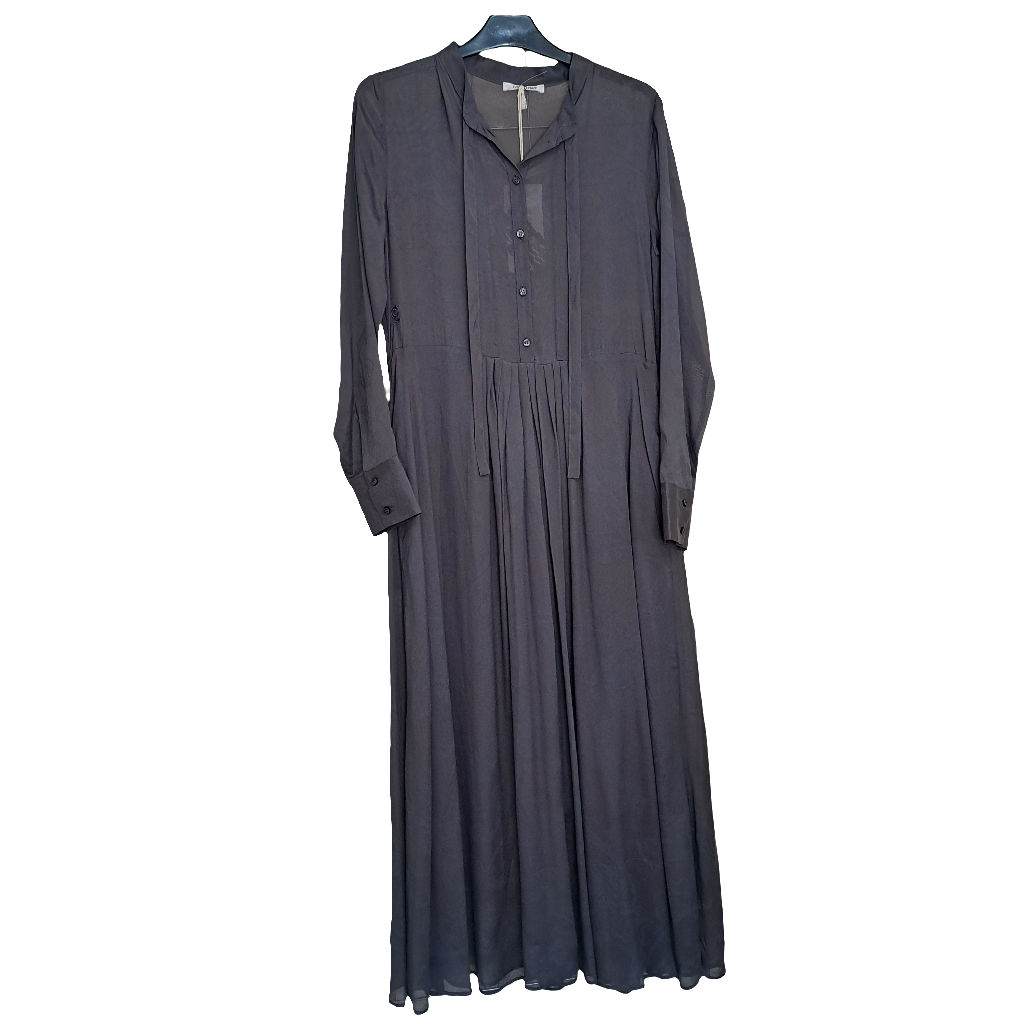 Maxi dress grey paisley