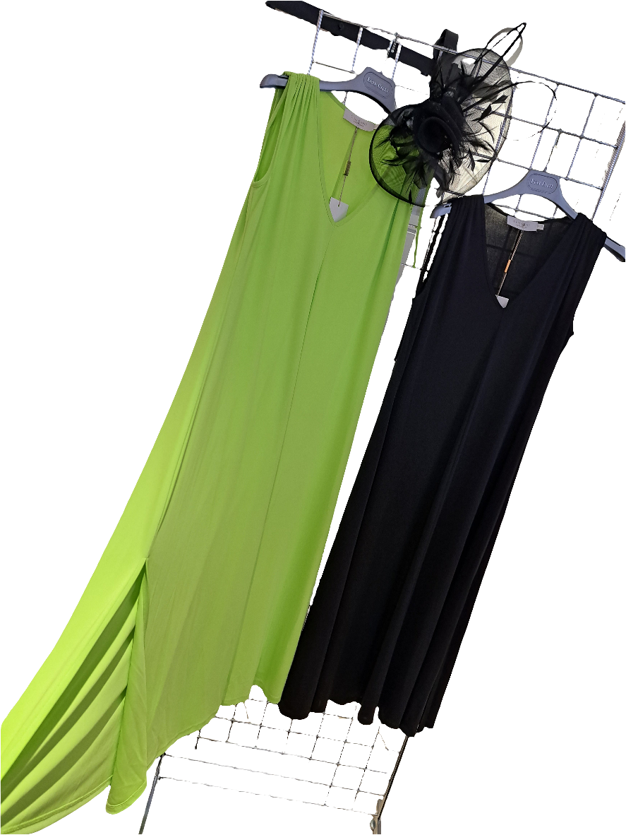 Tie shoulder A line midi dress