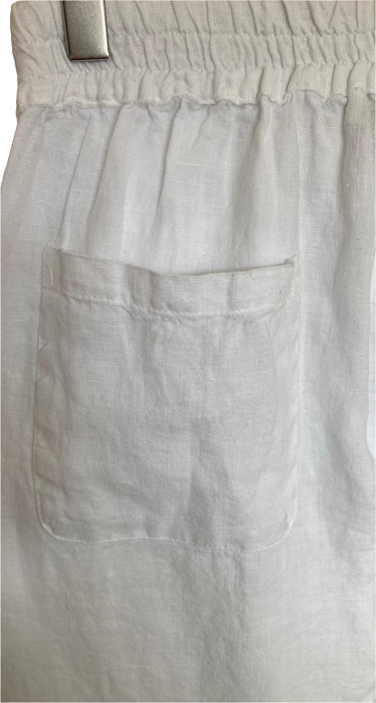 White linen pants