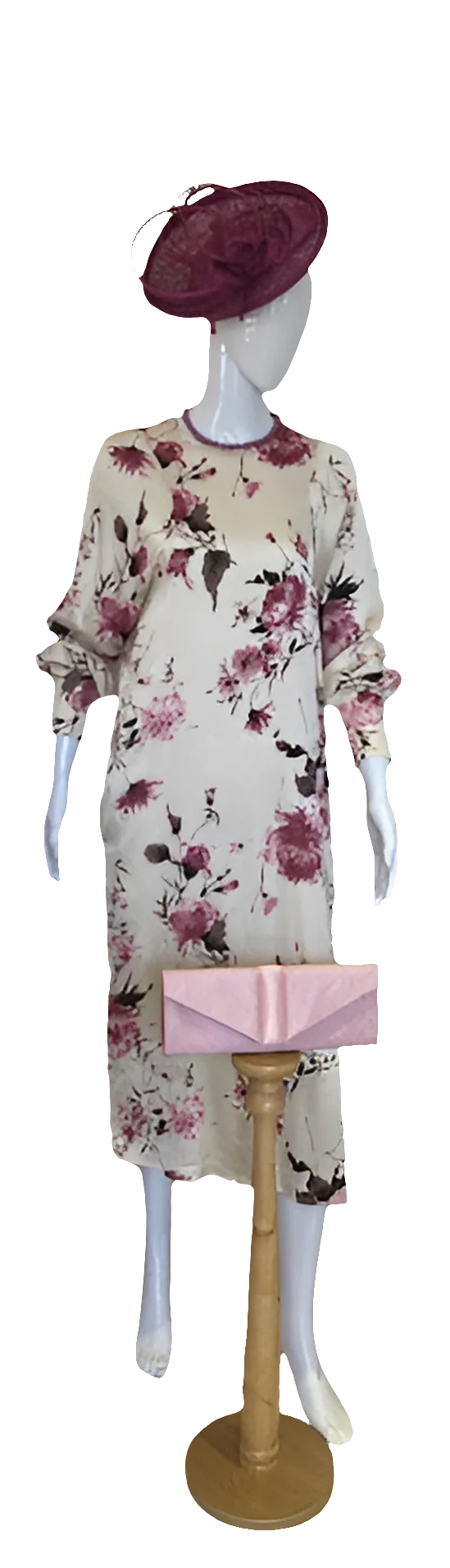 Flower Stretch Print Midi Dress