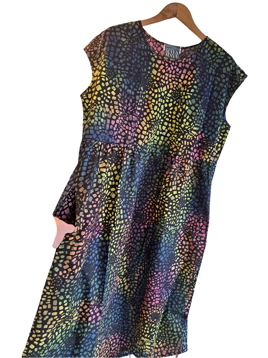 amphibious print cotton dress
