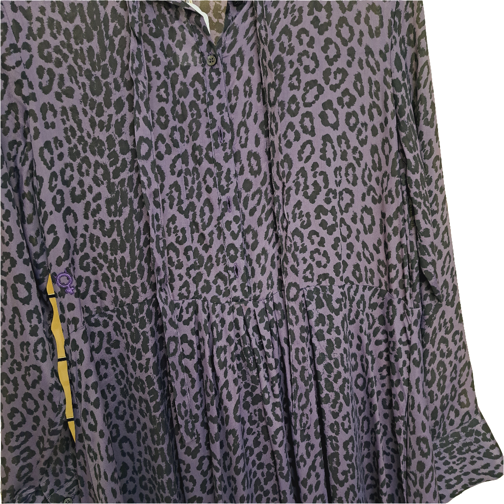 Animal print maxi dress purple black