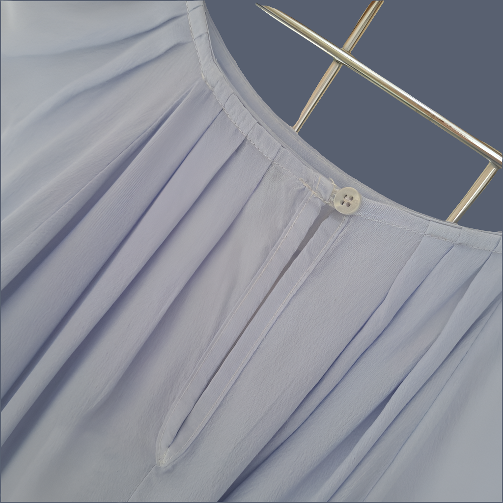 Cornflower blue silk mix blouse