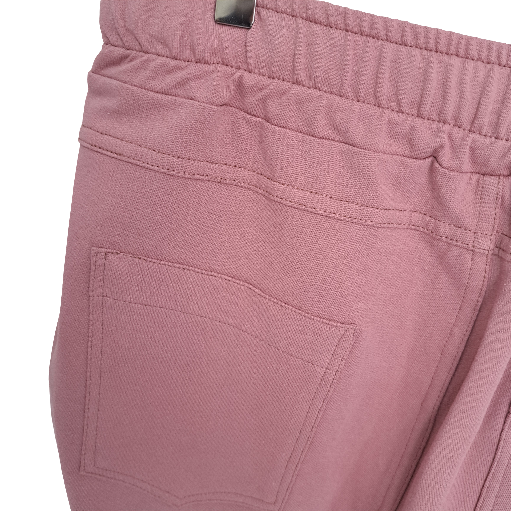 Half pleather trousers