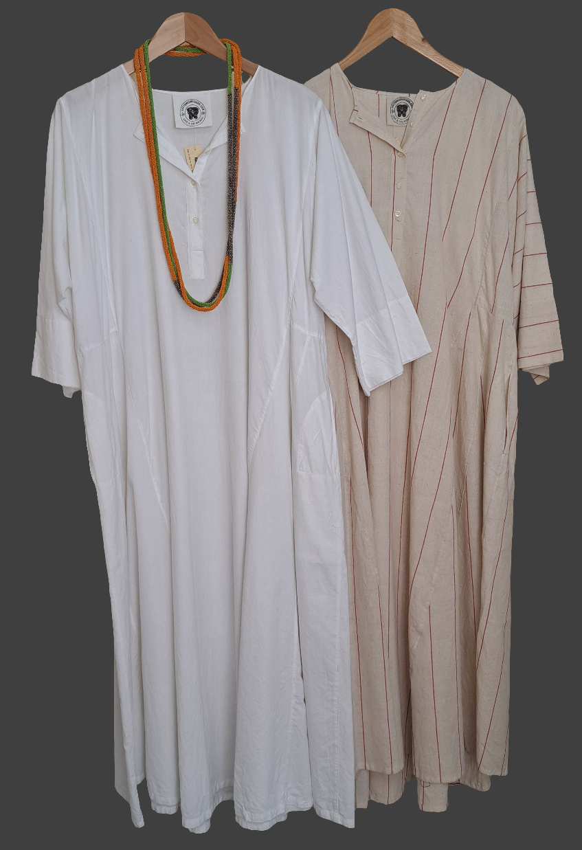 Cotton, full skirt, maxi dress.