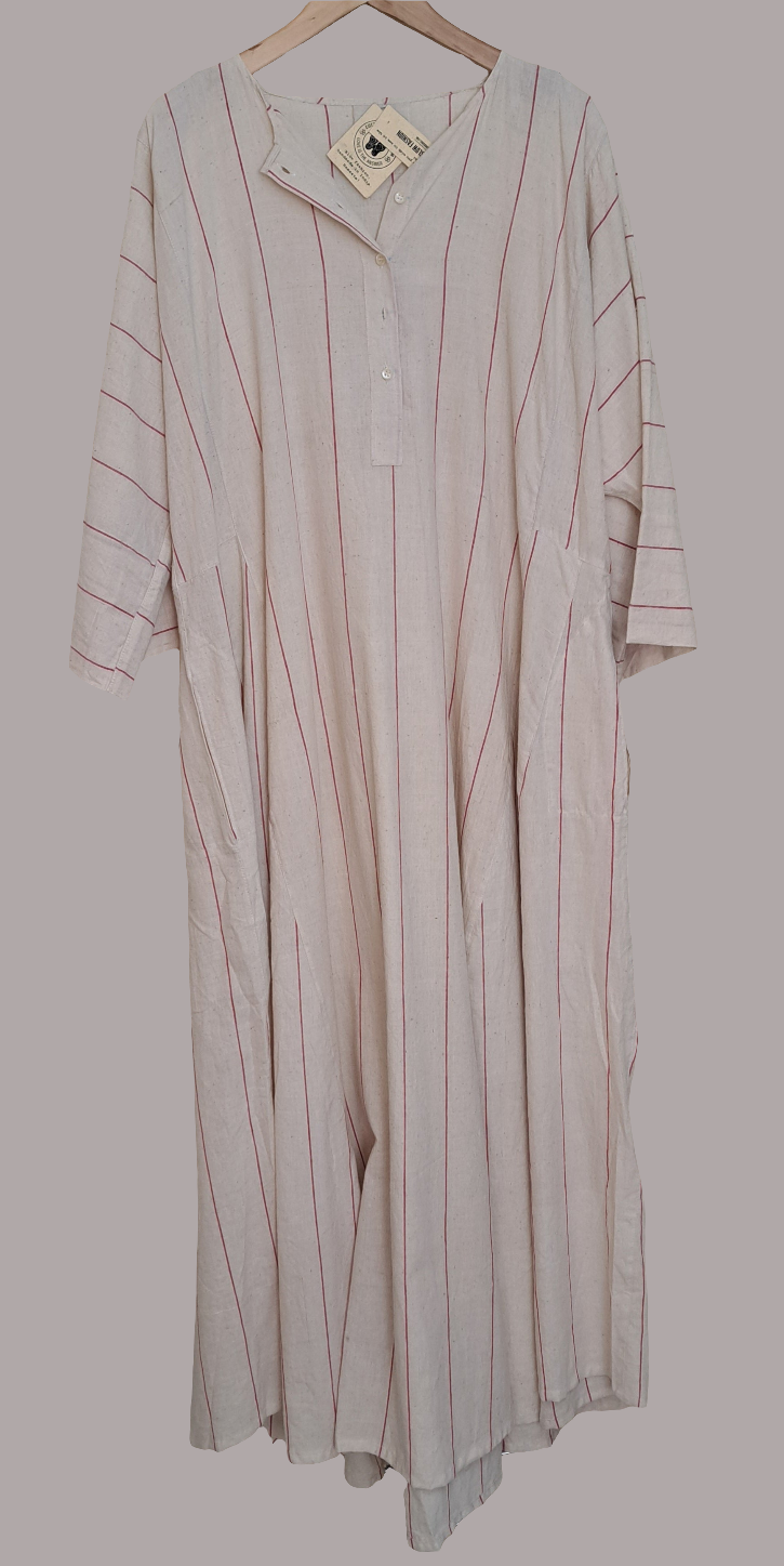 Cotton, full skirt, maxi dress.