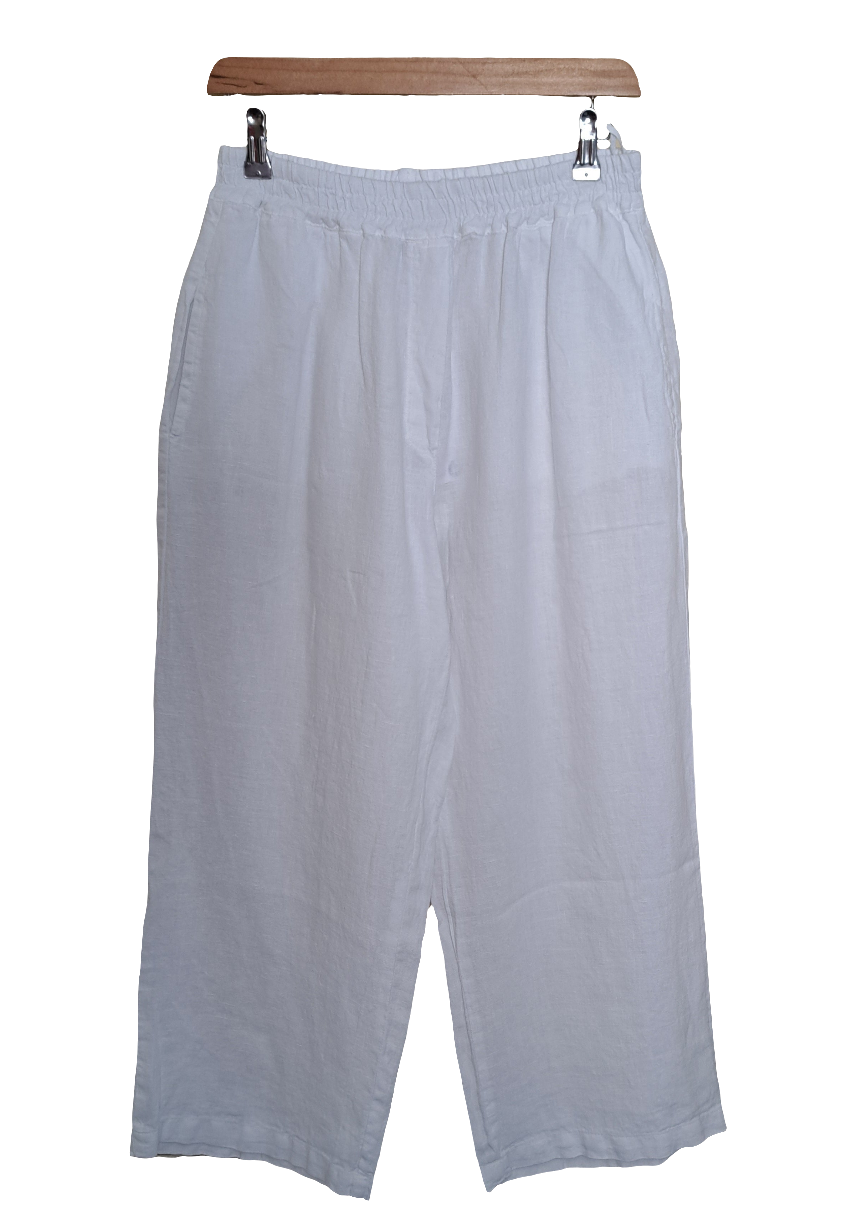 White linen pants