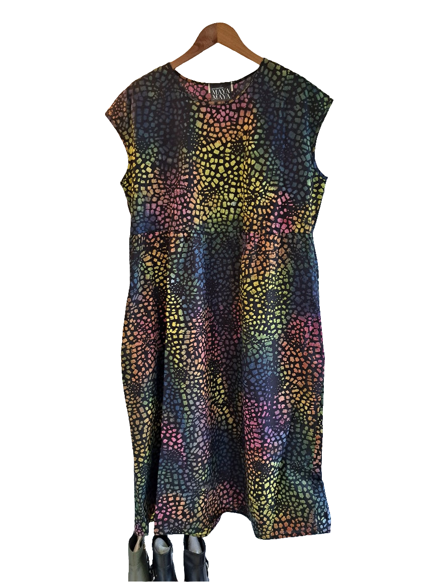 amphibious print cotton dress