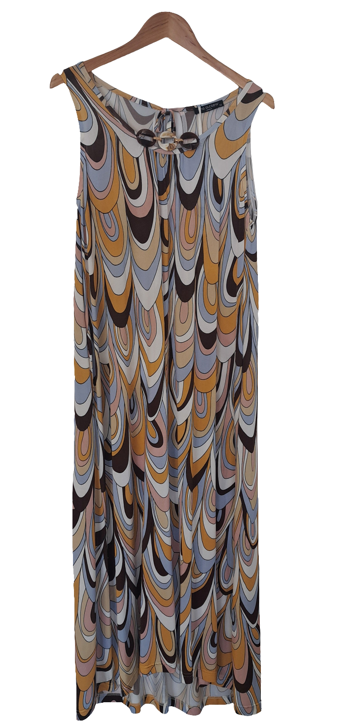 Stretch summer midi dress.
