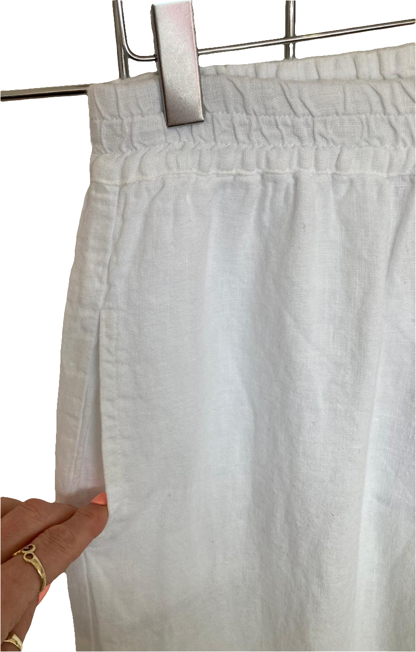 White linen pants