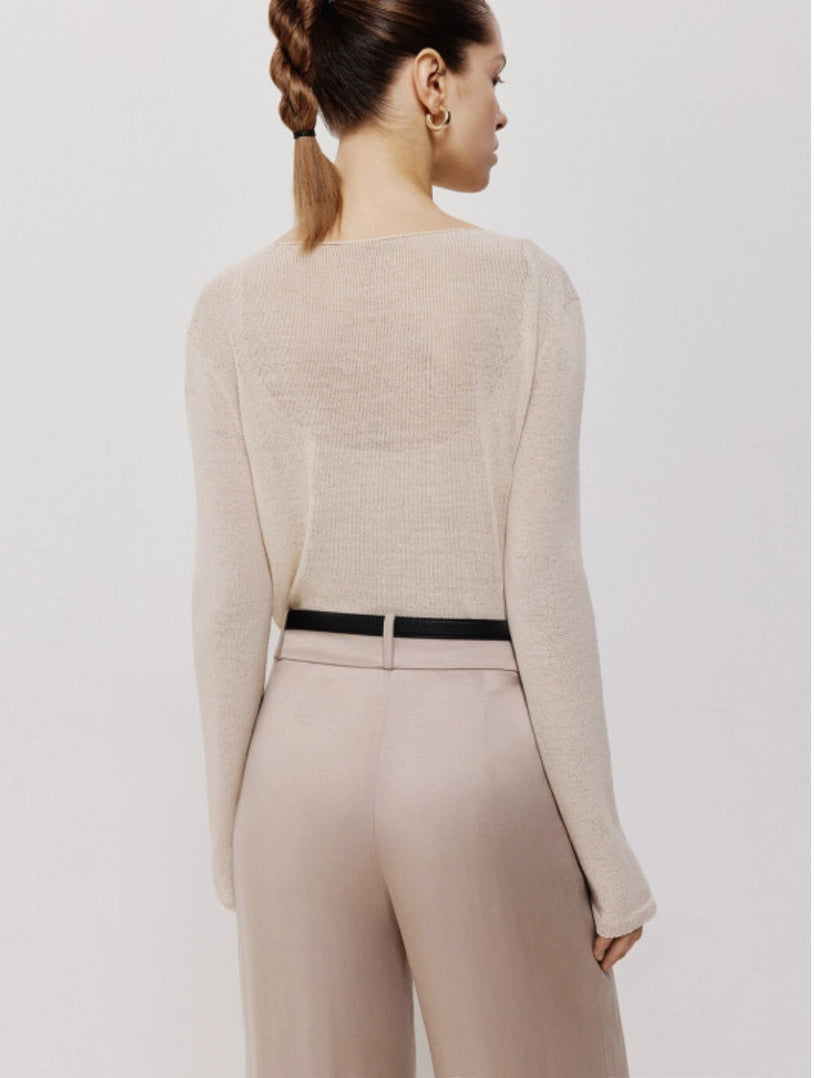 Fine knit semi transparent sweater