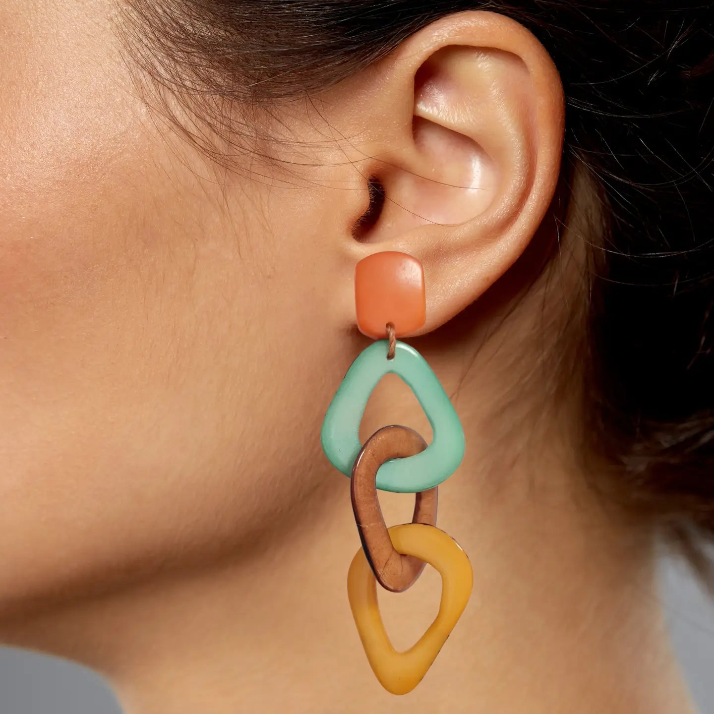 Tagua drop earrings