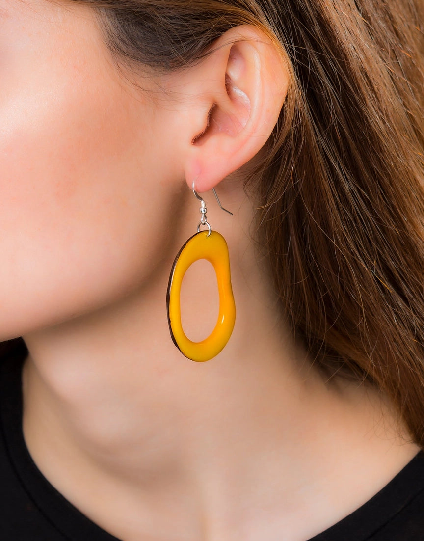 Loop Tagua nut earrings