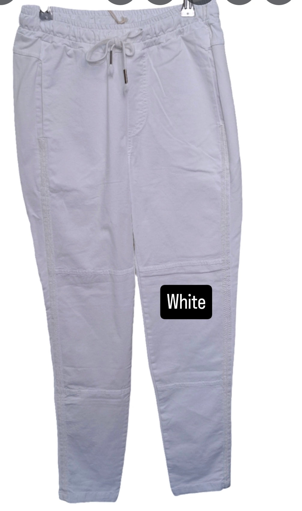 Pull on comfy cotton trousers.