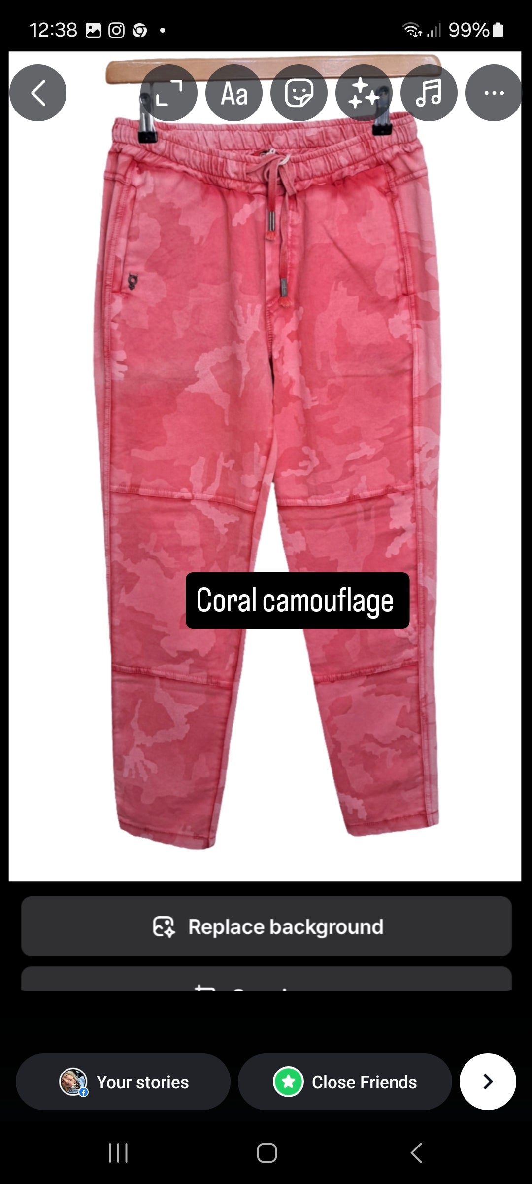 Pull on comfy cotton trousers.