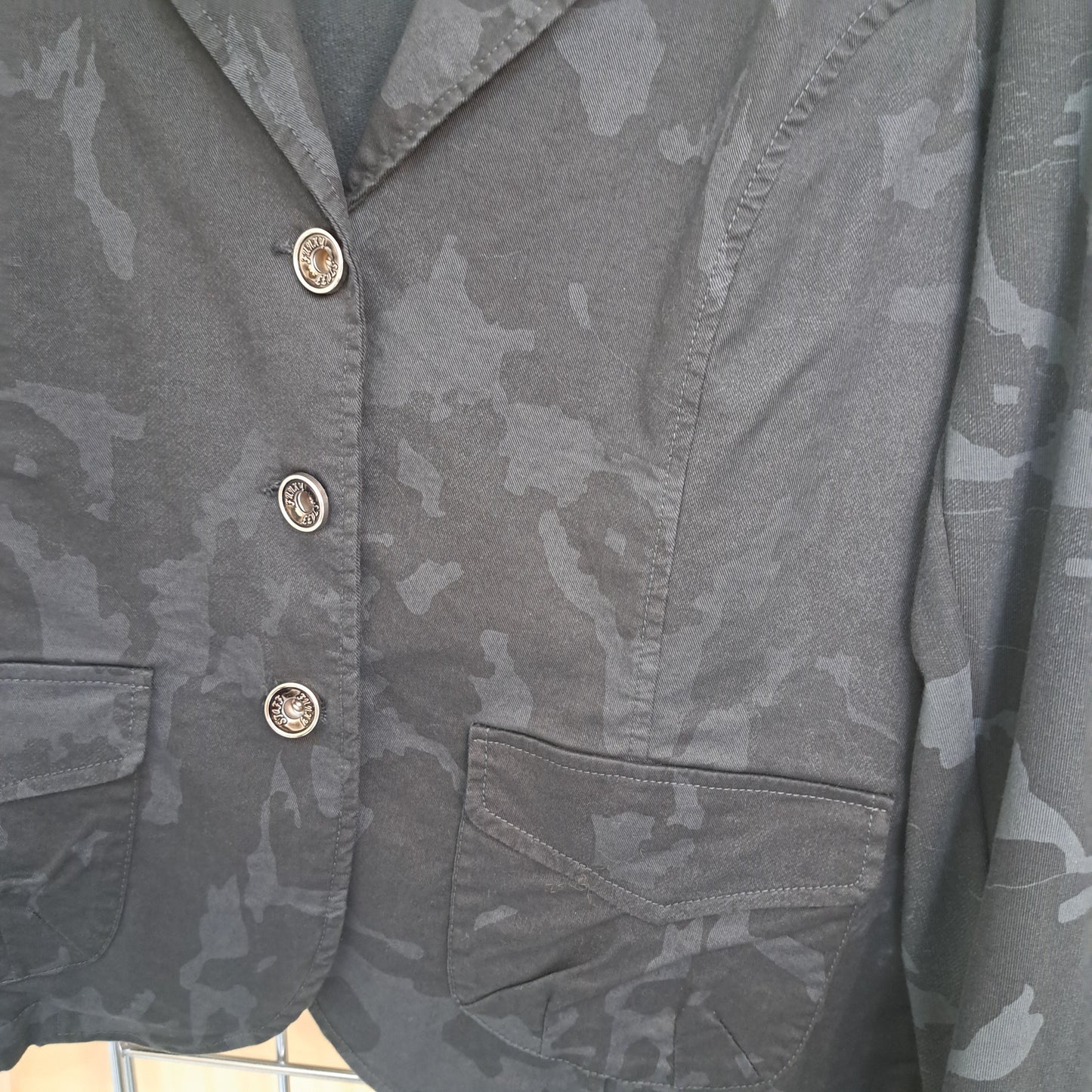 Stretch cotton/jersey mix grey black suit