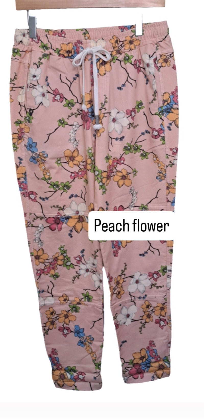 Pull on comfy cotton trousers.