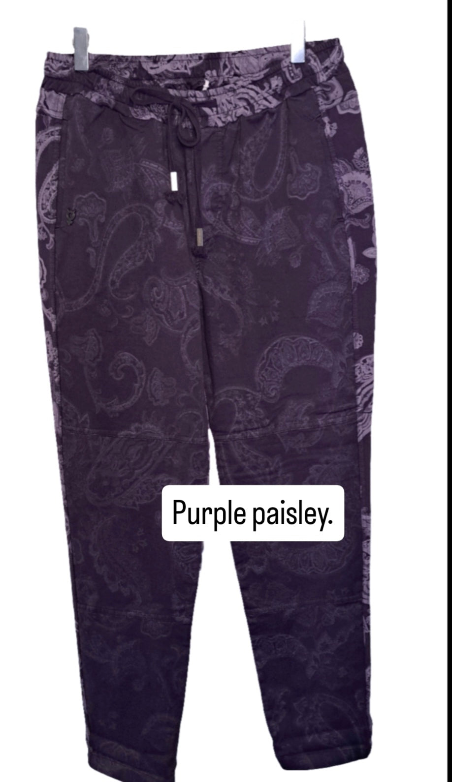 Pull on comfy cotton trousers.