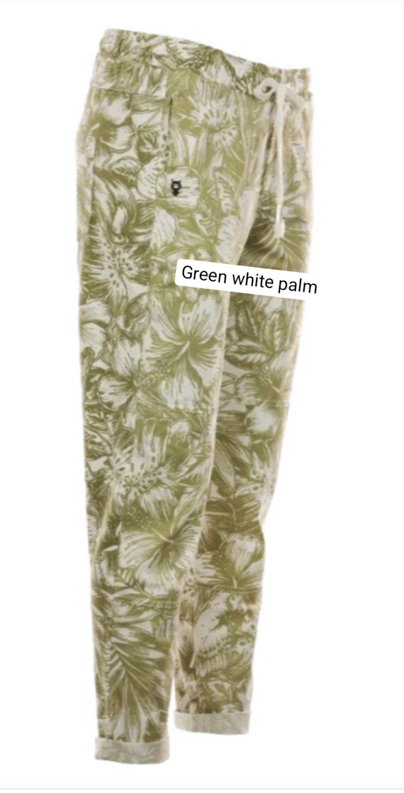 Pull on comfy cotton trousers.