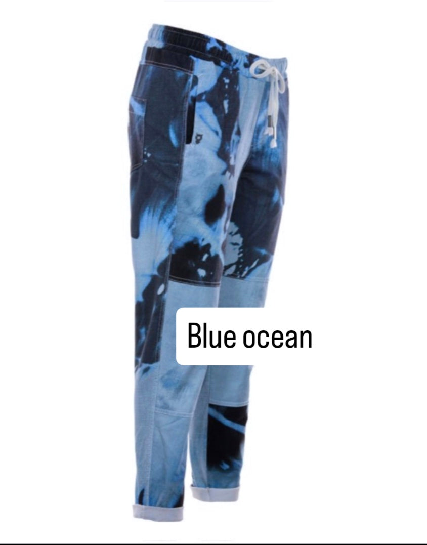 Pull on comfy cotton trousers.