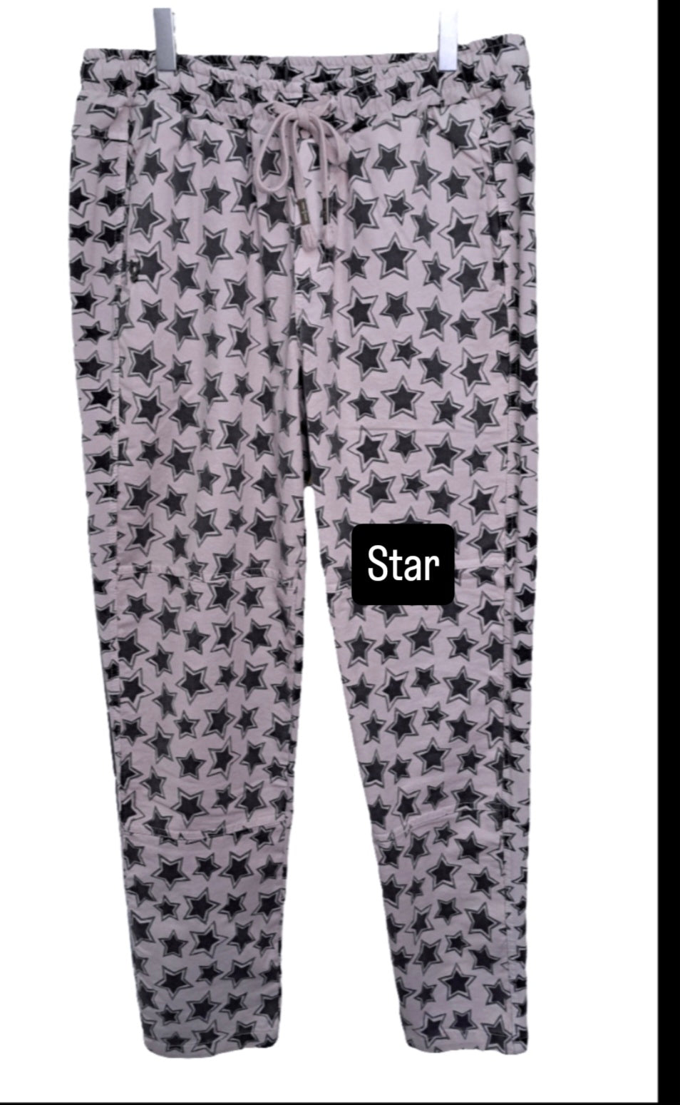 Pull on comfy cotton trousers.