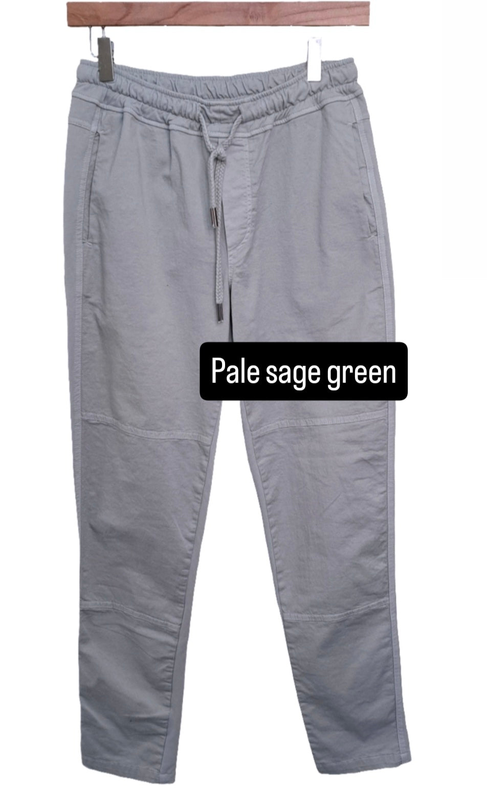 Pull on comfy cotton trousers.