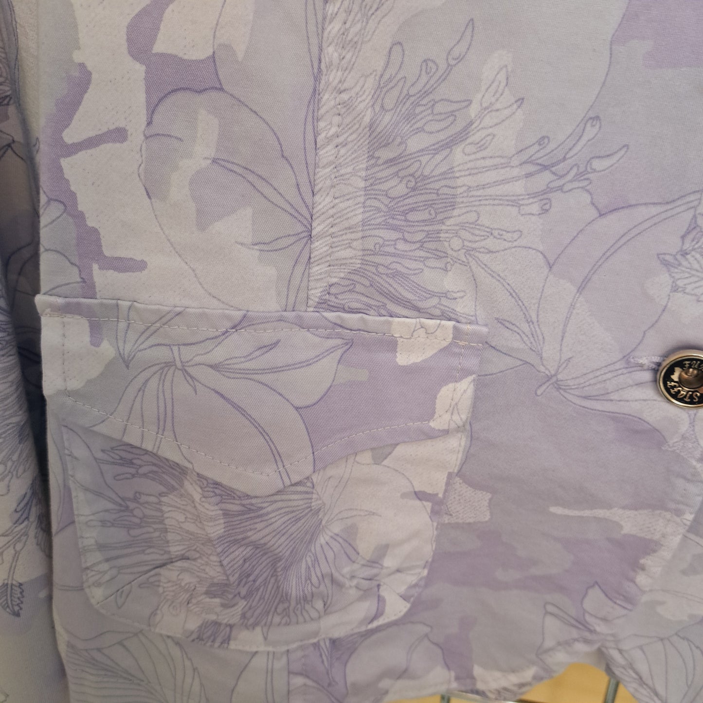 cornflower blue floral stretch jacket