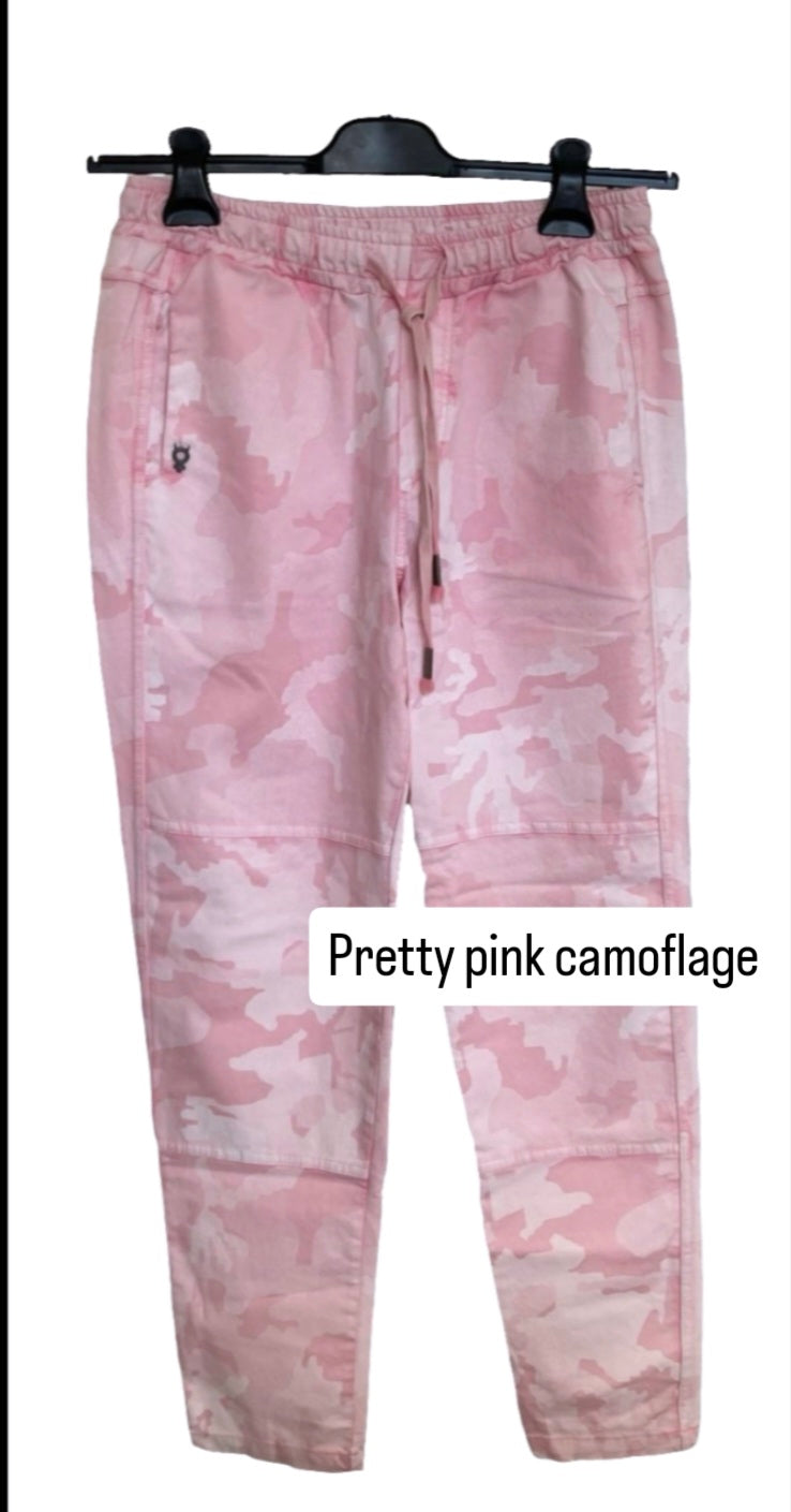 Pull on comfy cotton trousers.